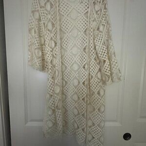 Anthropologie Crochet Duster